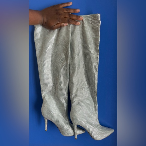 Rhinestone Aldi knee high boots size 8.5 - Picture 2 of 4
